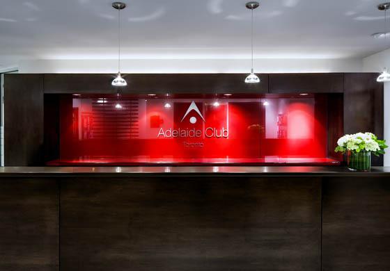 Reception desk at the Adelaide Club