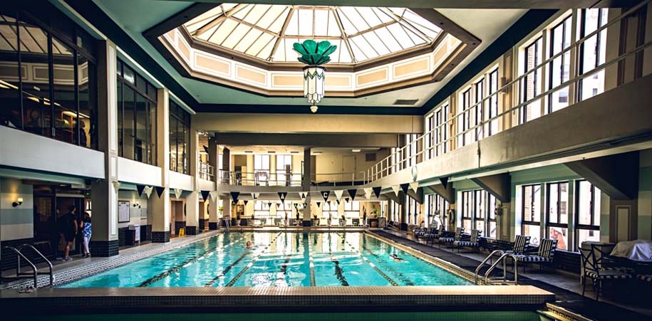 Pool at the Los Angeles Athletic Club in Los Angeles, California