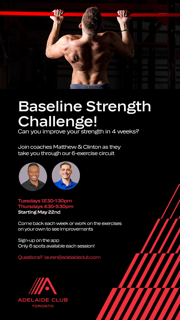Baseline Strength Challenge - 4 week challenge, beginning May 22nd